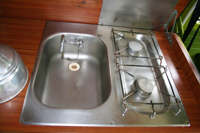 Hob and sink closeup